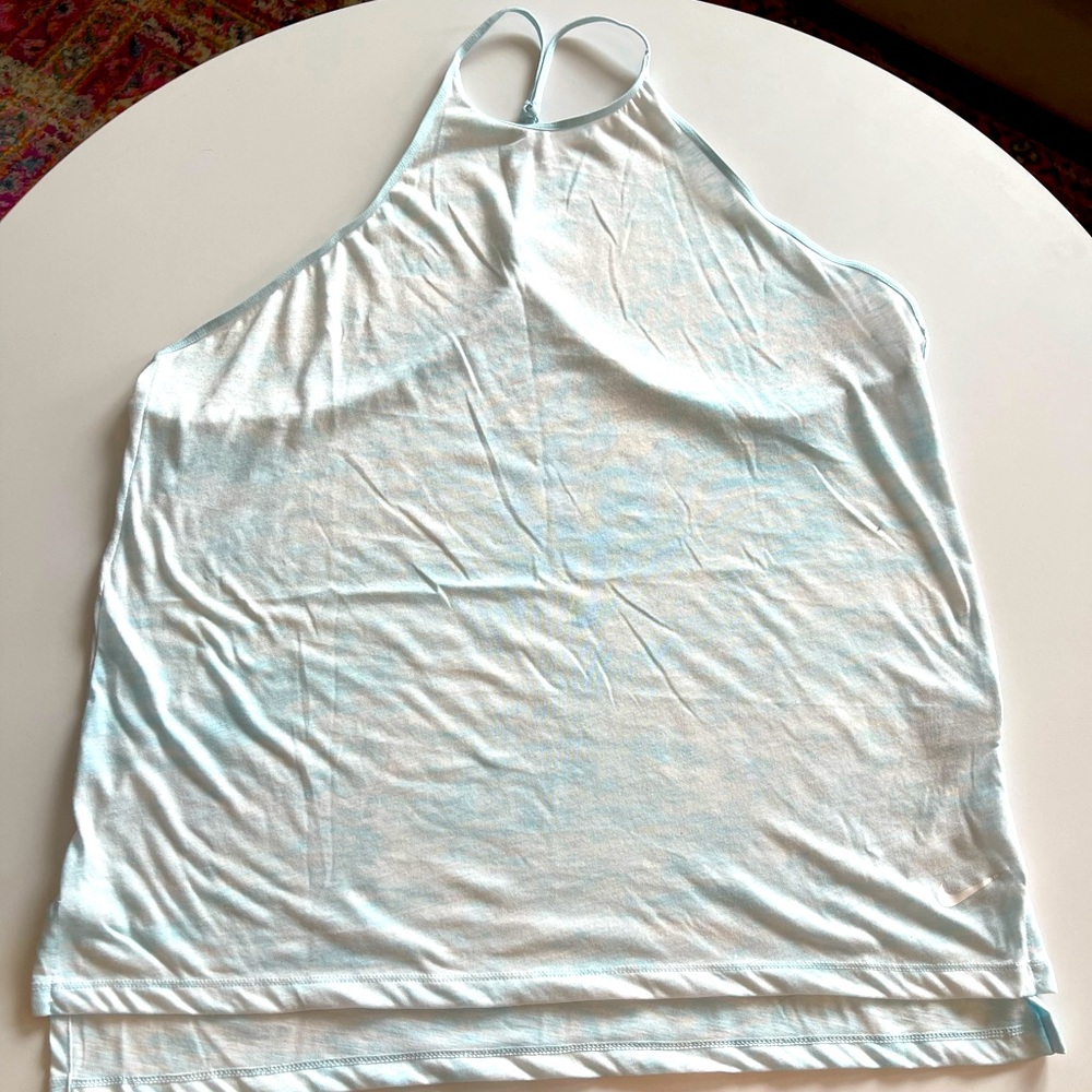 Nike Dri-Fit Heather Turquoise Strappy Tank Top